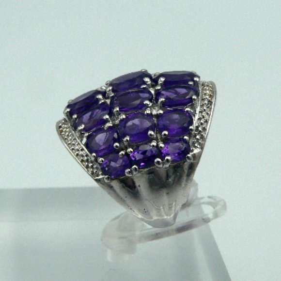 Sz 9 Genuine Lusaka Amethyst Ring NWOT - Picture 3 of 5